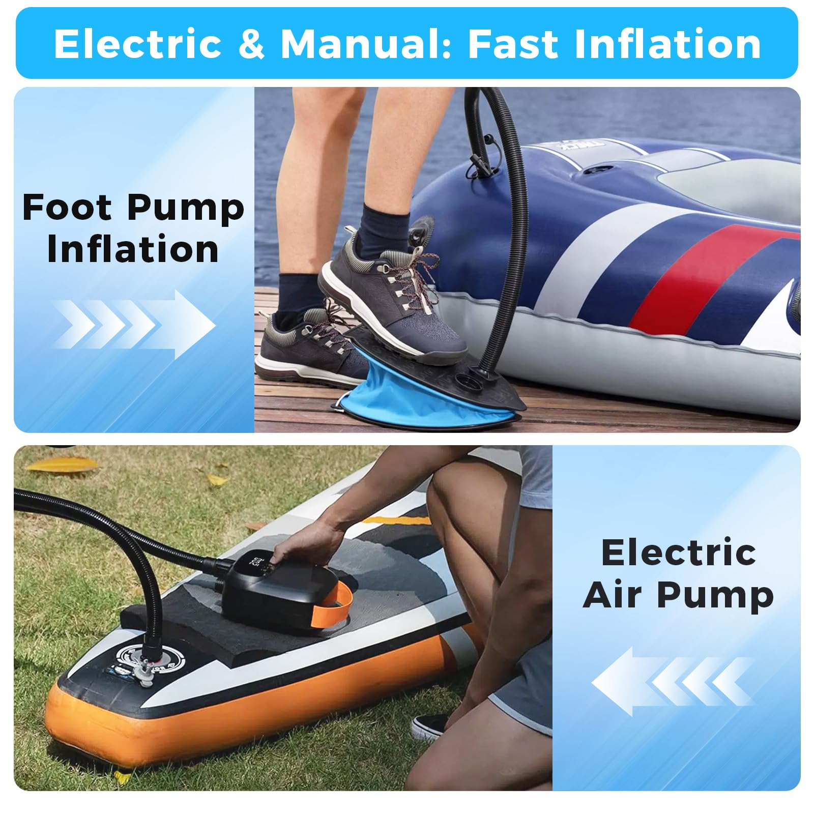 Adaptador de Válvula para Bote Inflable, Negro, Adaptador de Manguera de Bomba de Pie