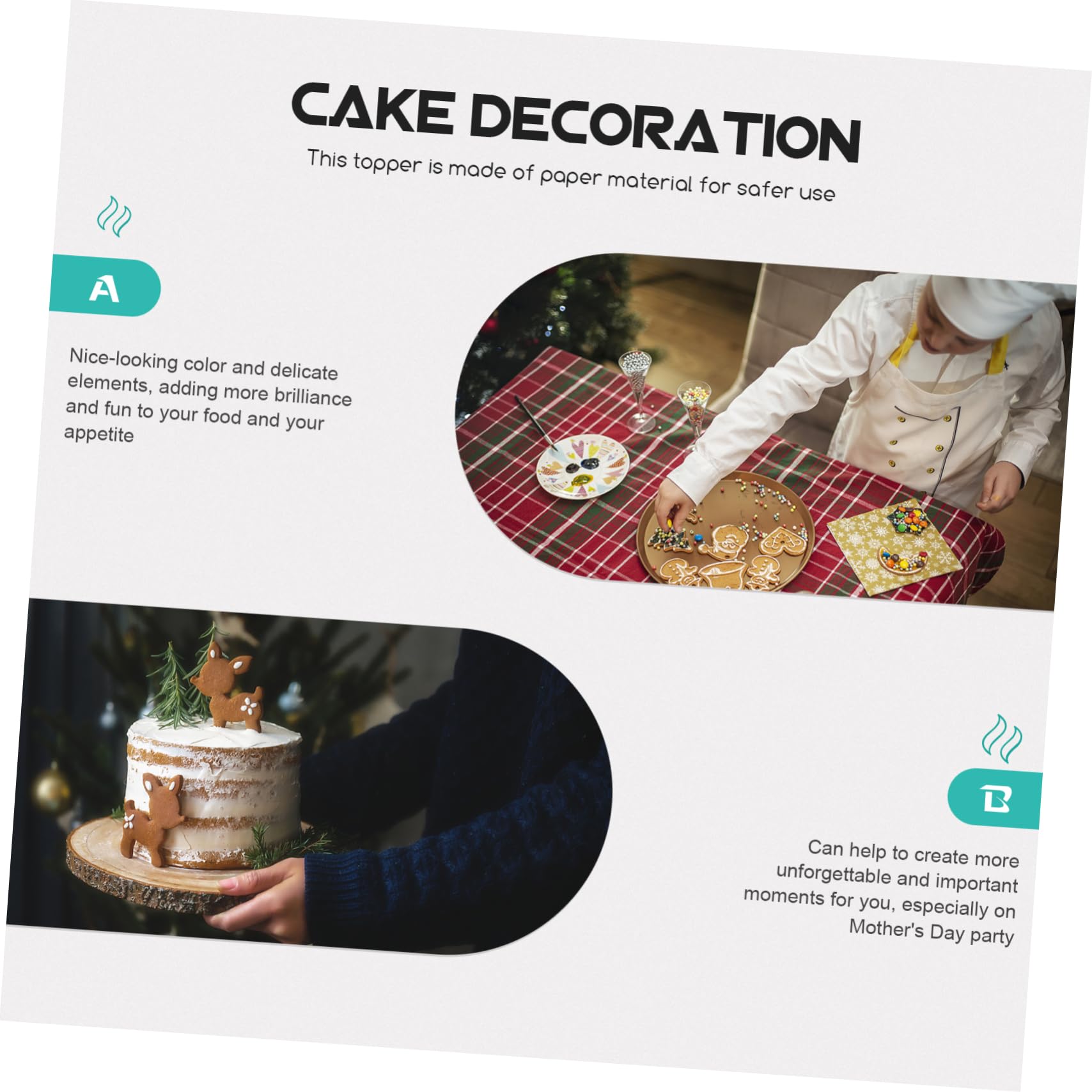 Amosfun 4 Set Inserti Per Torte Per La Festa Della Decorazioni Per Il Primo Anniversario Decorazioni Floreali Per Matrimonio Per Matrimonio Cupcake Pick 60 pezzi * 4
