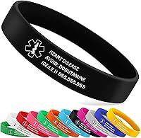 Vista 13 de MissNaNa Pulseras médicas de silicona personalizadas de varios colores, pulsera de alerta de identificación de emergencia grabada para mujeres
