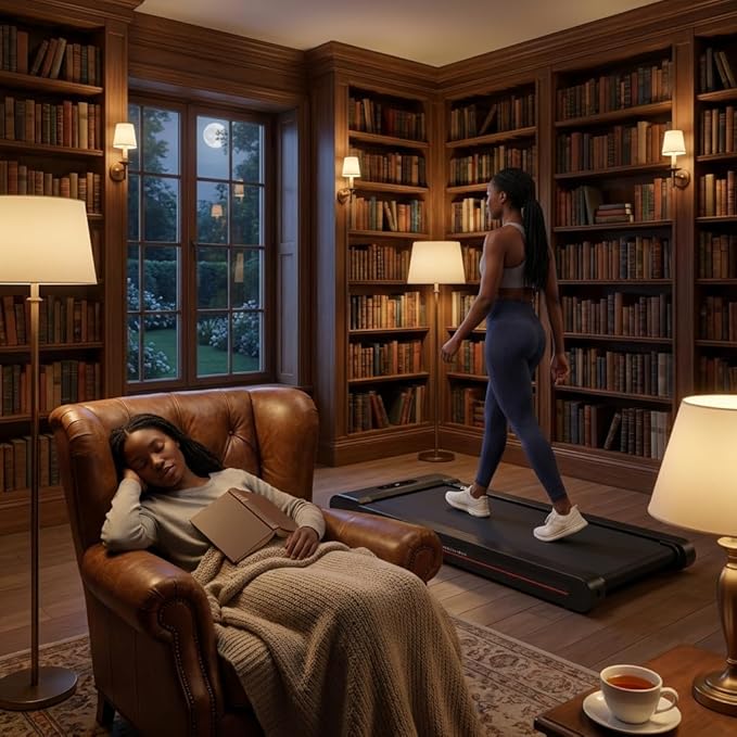 Caminadora Plegable Eléctrica con Inclinación 5% y Manubrio, Color Negro/Naranja miniatura 3