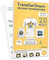 Vista 12 de TransOurDream Papel de transferencia de calor con purpurina 2.0 para impresora de inyección de tinta (20 hojas, 8.5 x 11 pulgadas), vinilo