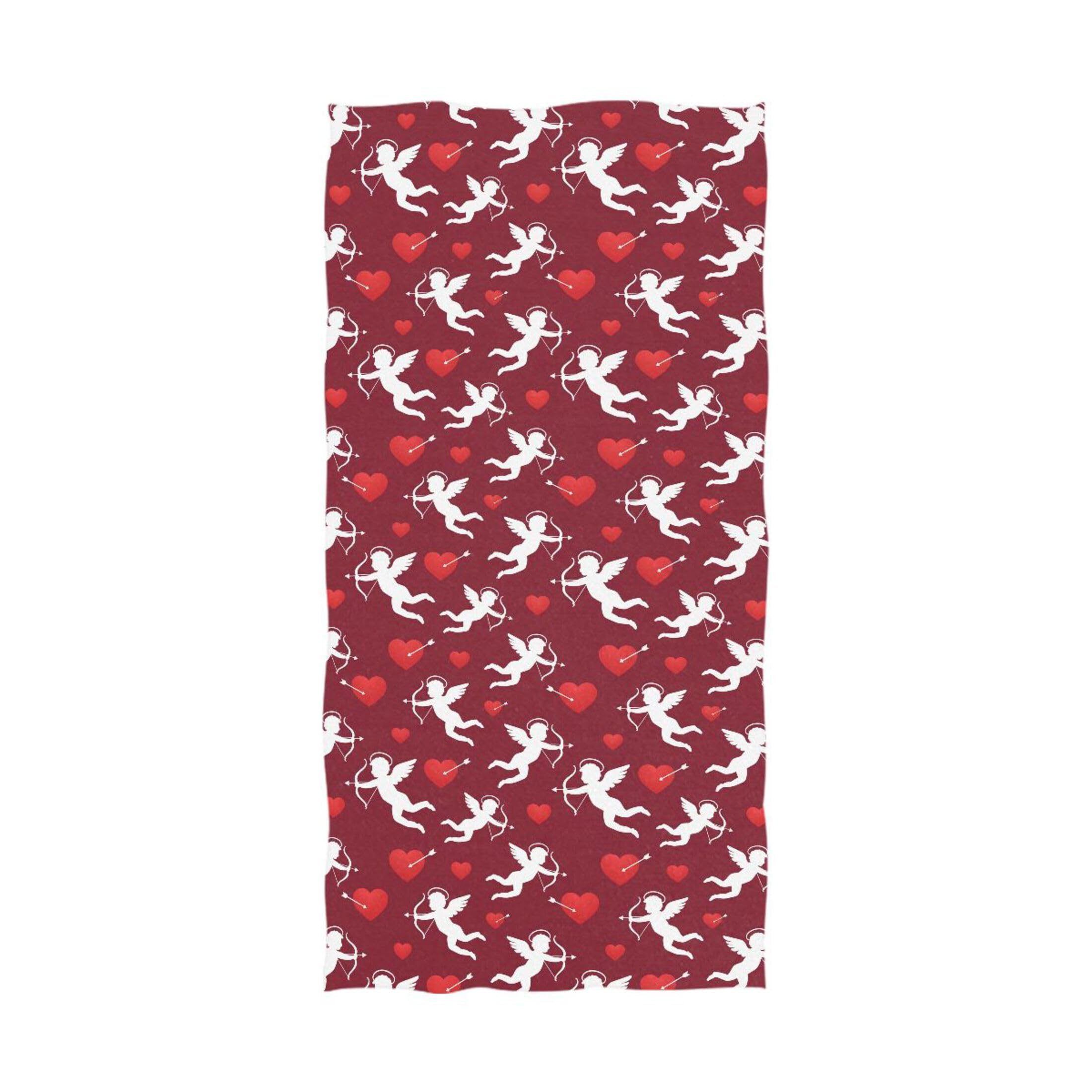 Kutsu Cupid Bath Towel, Highly Absorbent Cotton Soft Bath Hand Towel for Bathroom Kitchen Hotel Spa, 64 x 32 In