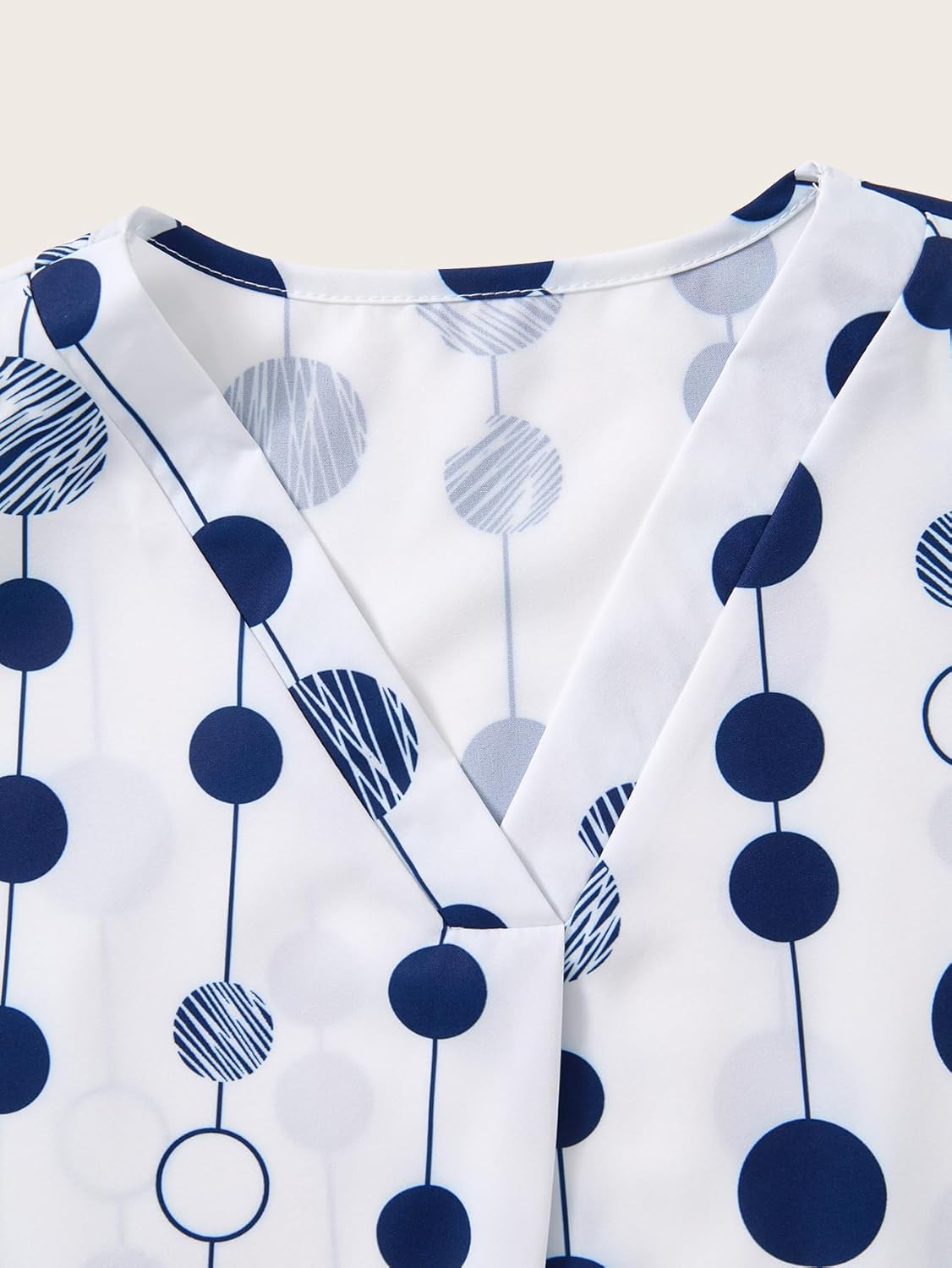 Women's Polka Dots V Neck Tank Top Summer Dressy Casual Sleeveless Work Office Tops - Image 2