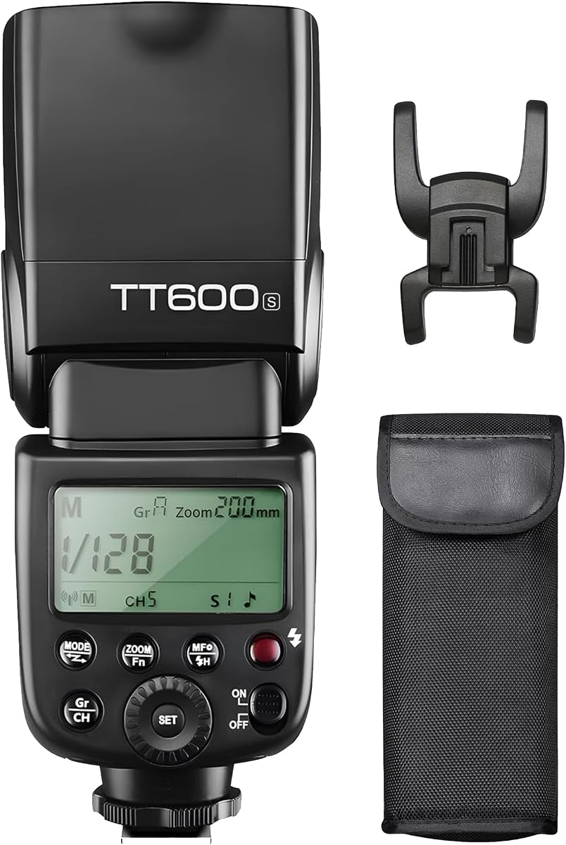 Godox TT600S GN60 2.4G Wireless X System Speedlite Flash for Sony Camera,0.1-2.6s Recycle time,5600k±200k Color Temperature,32 Channel,230 Full Power Flashes,Compatible for AD360II TT685 X1T