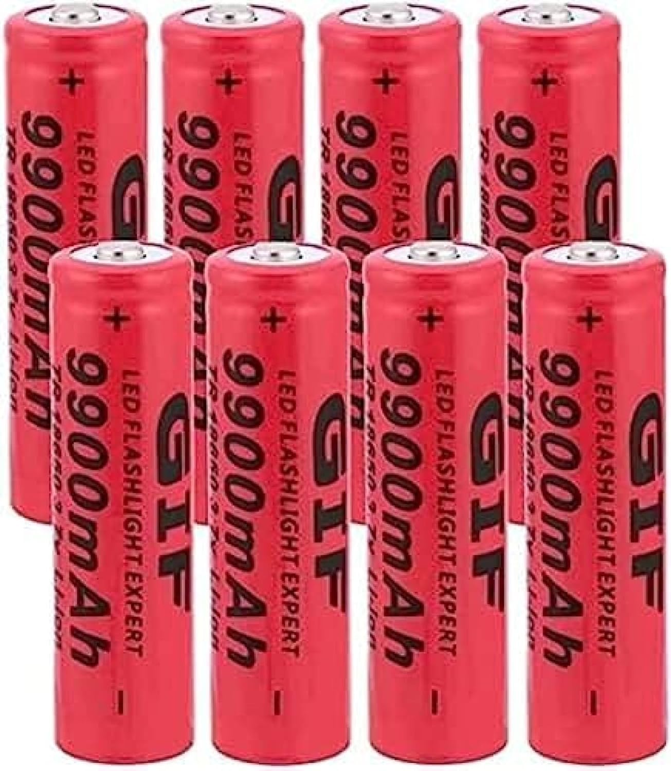 RTPCUX 3.7V Liion, 9900mAh High Capacity Button for Solar Lights, Doorbells, Garden