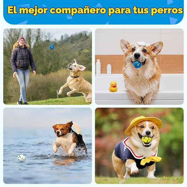 Foto 7 de 8 de Nobleza Pelota Perro, Pack de 6 Pelotas Perros Indestructible, Pelota Juguete para Perros Duradera y elástica