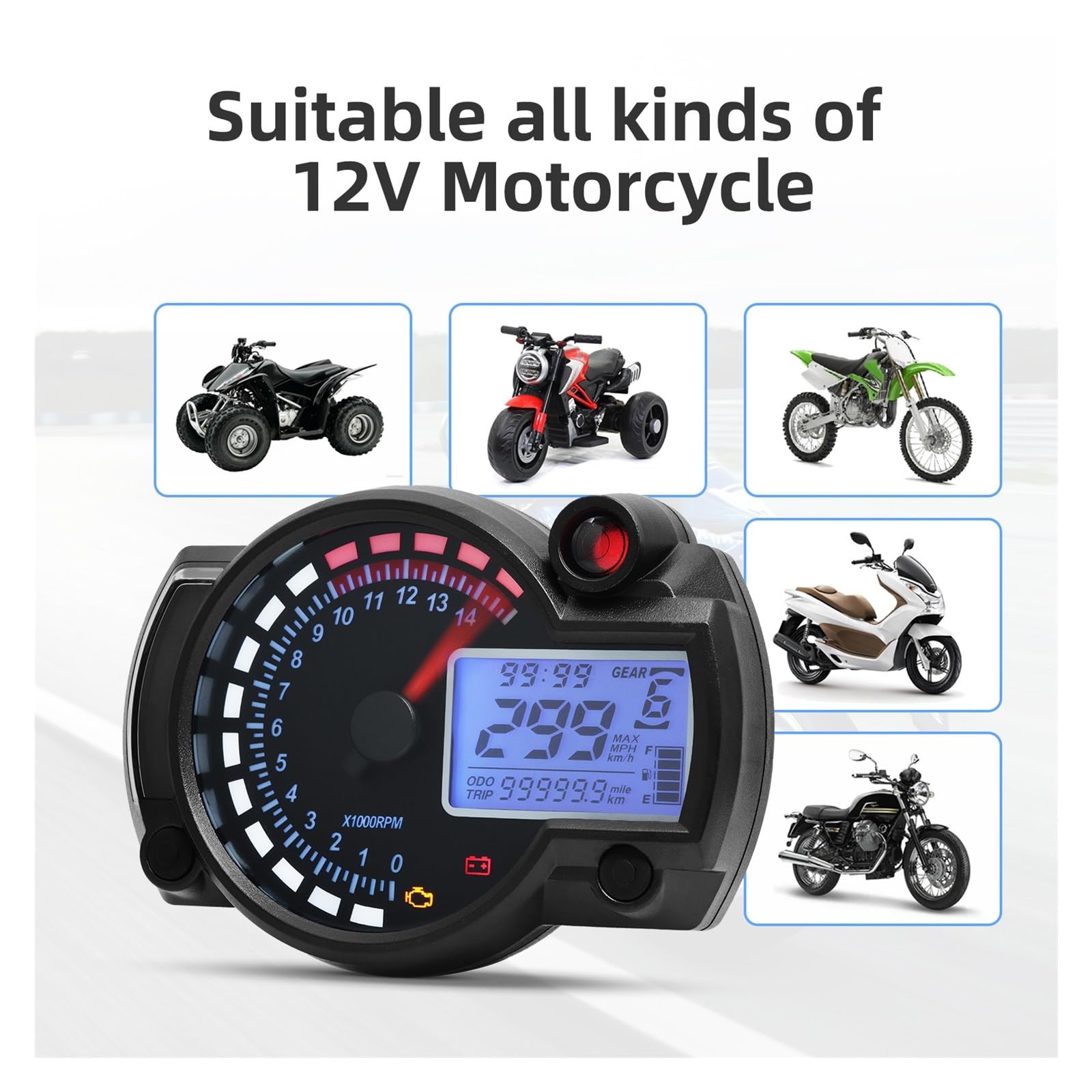 Velocímetro Digital Tacómetro digital para motocicleta, contador de horas para Brasil para Titan 150 CG150 Fan150 2010-2022