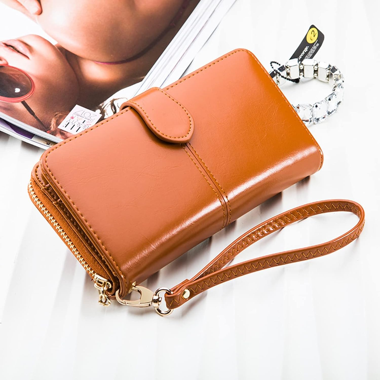 三井紫町 財布 レディース長財布 本革製 大容量 セパレート型 小銭入れ 大容量 ファスナー トップレザー本革の財布