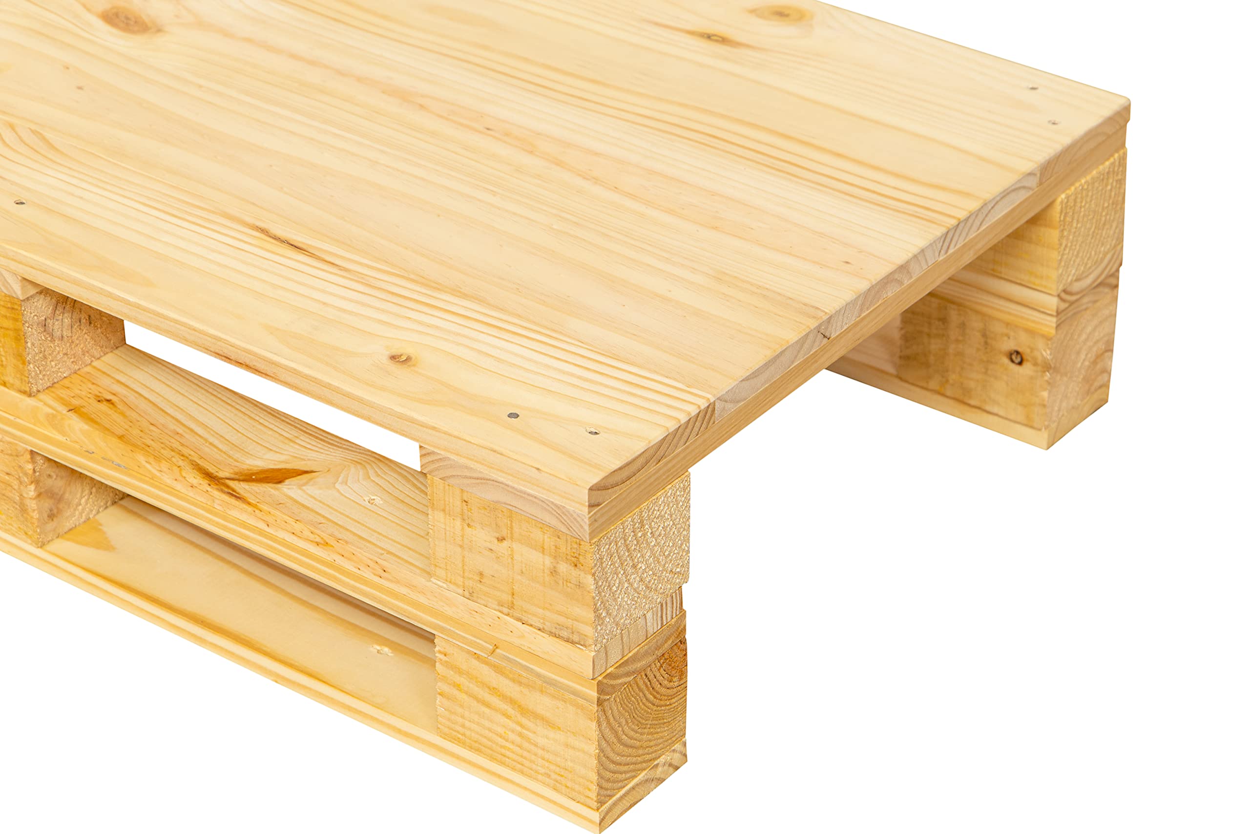 Mesa Auxiliar/Mesa de Centro de PALETS NUEVOS - Mesa Vintage - RÚSTICA (80cm X 48cm, Pino)
