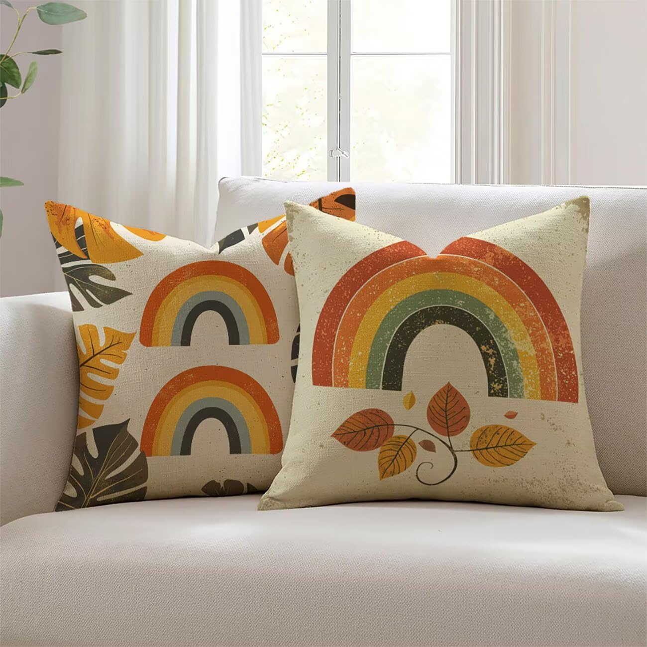 Housses de coussin pour coussin canapé de salon de jardin extérieur Lejnlnng 24x24