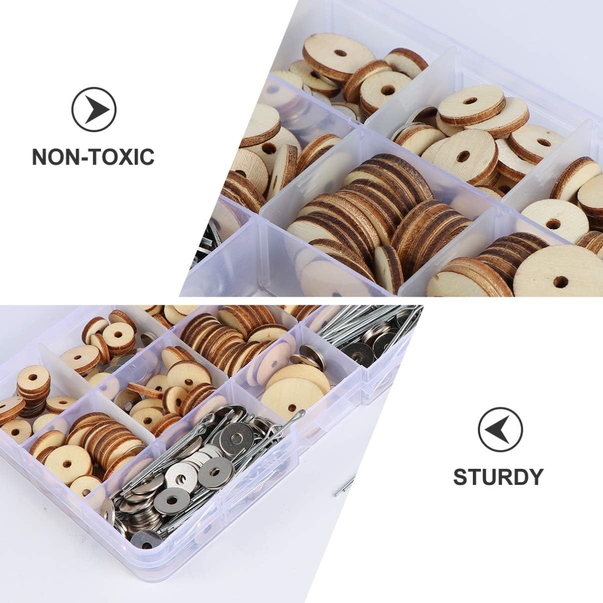 Milisten Wooden Doll Joints Accessories Set 90 Pieces with 15Mm Cotter Pin Joints for DIY Bear Doll Craft Making Rotatable Toy Connectors - Image 4