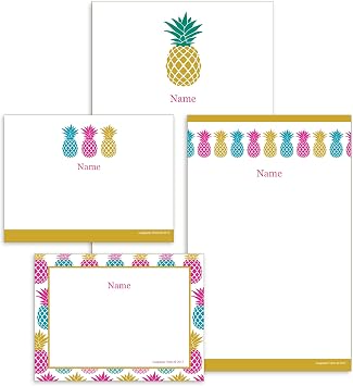 Personalized Notepads Tropical Pineapples