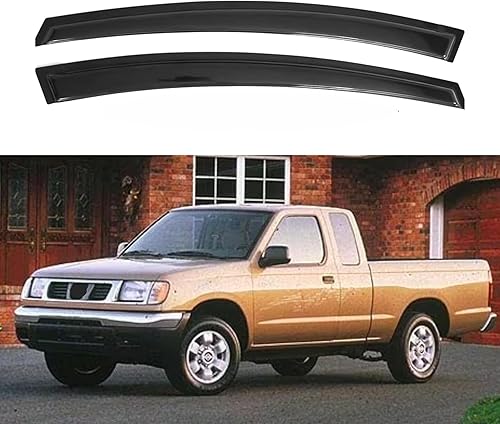 Miniatura 214 de IG - Visera para ventana de automóvil, protector contra la lluvia, el sol y el viento, con cinta adhesiva, deflector extraduradero para ventana