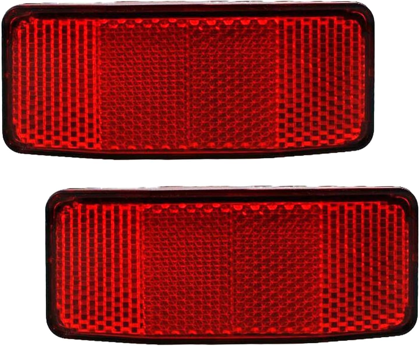 2PCS Bike Reflectors for Night Riding, Front and Rear Bicycle Reflectors with Mounting Bolts and Screws, Bike Safety Reflector for Rear Rack, Basket, Mountain Bike, Road Bike and Commuter Bicycle