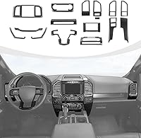 Vista 13 de para F150 Kit de moldura interior, 11 piezas de tablero de consola central y cubierta de panel de navegación compatibles con accesorios interiores
