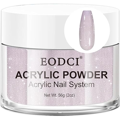 Glitter Purple Acrylic Powder - 56g/2oz Acrylic Nail Cover Powder for Nail Extension, Professional Nail Design, Sculpting, and Nail Building - Salon-Quality Acrylic Nail Supplies