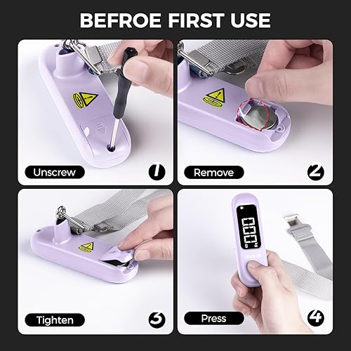 Miniatura 9 de pack all Báscula de equipaje de 110 libras, báscula digital de equipaje de mano, báscula de peso para maleta de viaje con pantalla LCD, batería