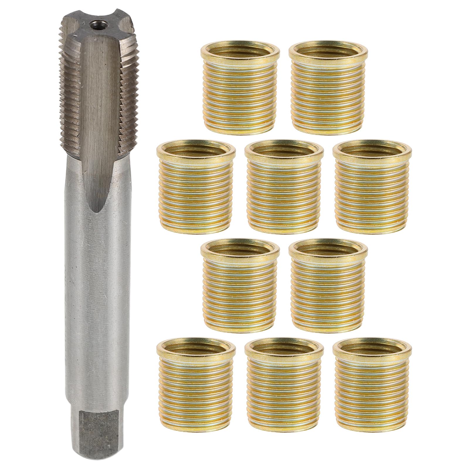 Yardwe Kit Riparazione Filetti per Candele e Utensili per Riparazione Filettatura Motore Auto e Benzina Inserti Maschi Candele