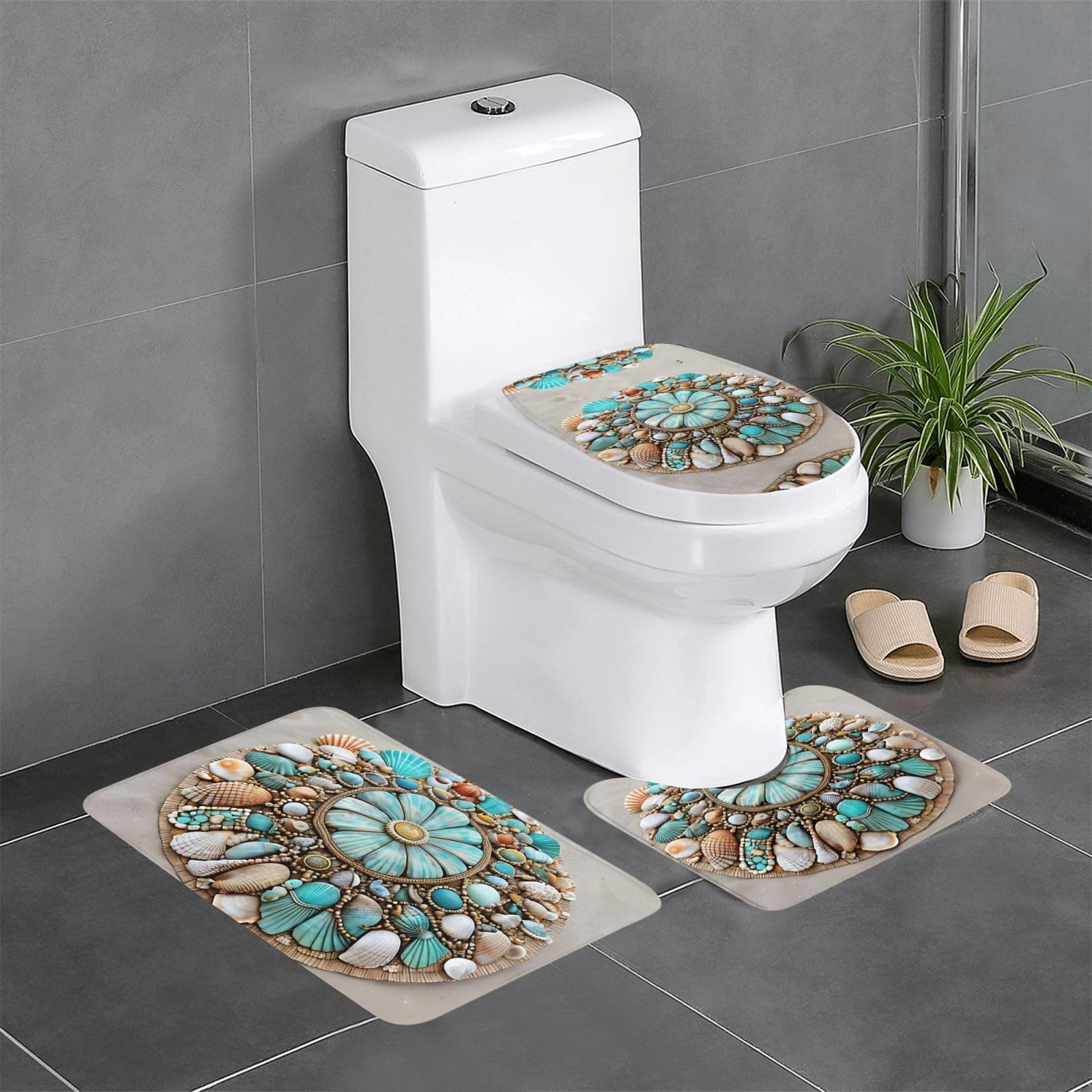 Tapis de bain antidérapant lot de 3 absorbant et sécurisé pour toute la famille