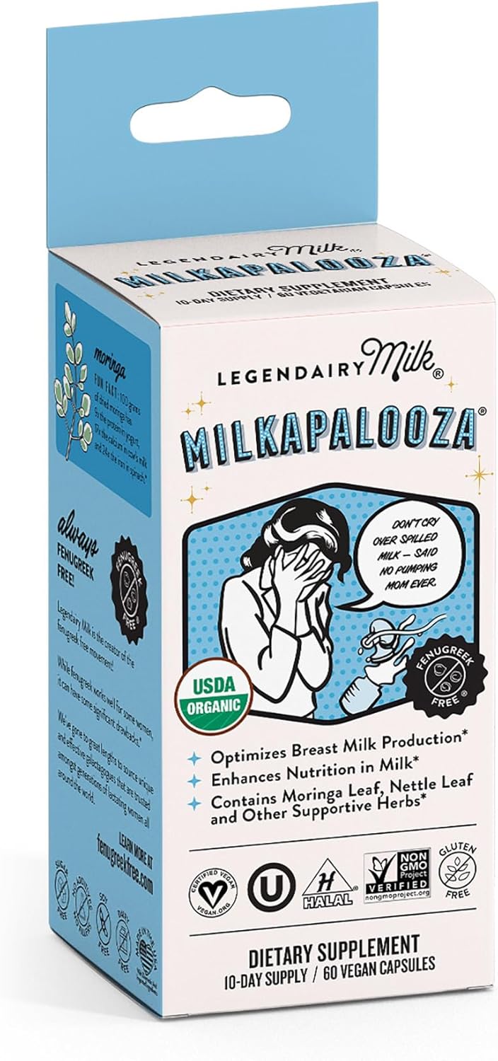 Legendairy Milk Milkapalooza Lactation Supplement for Breastfeeding Moms, Increase Breast Milk Supply with Organic Moringa, Fennel, Nettle, & Shatavari, Vegan Postpartum Essentials Fenugreek-Free 60ct - Image 9