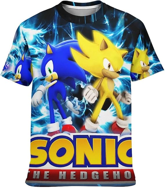 Amazon ソニック ザ ヘッジホッグ Sonic The Hedgehog ためのカジュアルルーズ Tシャツ 子供 キッズ アニメ かわいい 子供服 夏服 プリント 半袖 男の子 女の子 おしゃれ Tシャツ 男女兼用 トップス 誕生日 プレゼント グッズ Tシャツ カットソー 通販