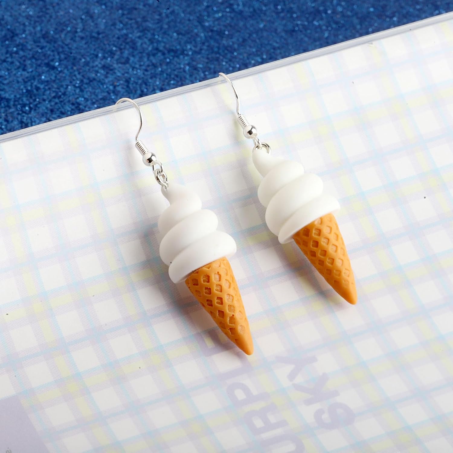 WUSUANED Ice Cream Cone Earrings Food Earrings Sweet Cone Jewelry Dessert Gift Ice Cream Lover Gift - Image 4
