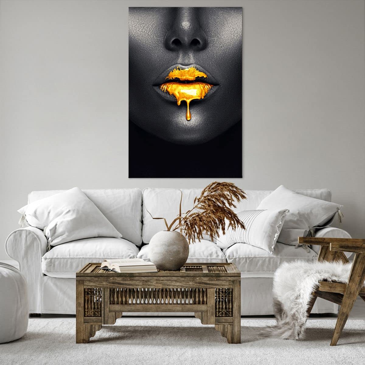 Quadro su Tela Verticale ragazza faccia Stampe da Parete 50x70cm Quadri Moderni Soggiorno Camera da Letto Cucina 1 pezzo Piccoli Decorazione Murale Wall Art Canvas Grafica Immagini PA50x70-3444