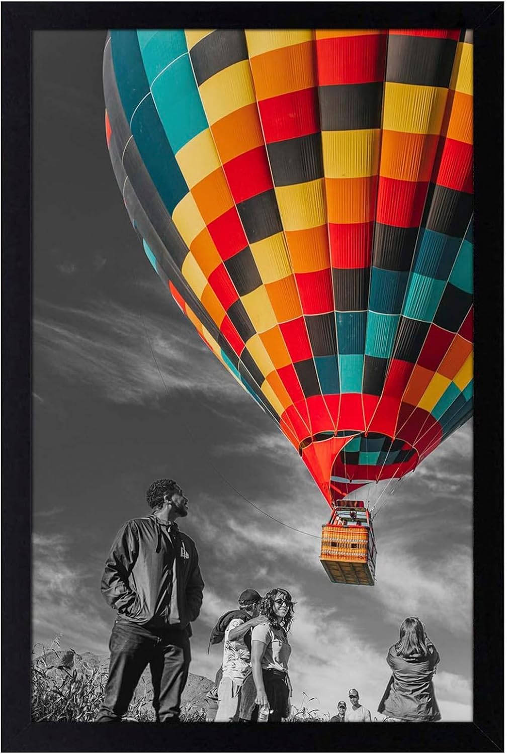 Golden State Art, 11x17 Poster Frame - Plexiglass Engineered Wood with Sawtooth Hangers for Wall Display, Horizontal Vertical (Black, Set of 1)