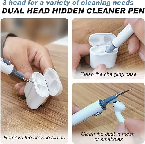 Miniatura 8 de Woyinger Funda para Estuche de AirPods, Viene con Bolígrafo de Limpieza, Funda Protectora de Silicona Suave para Mujeres y Hombres Compatible con