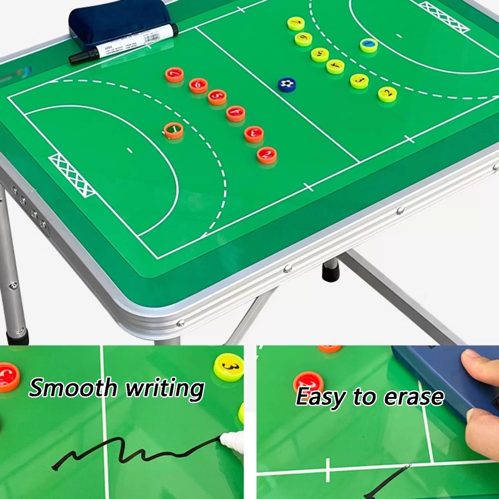 Pizarra Borrable para Entrenadores de Balonmano, Tablero Táctico y Duradero Múltiple y Entrenamientos de 23,6 X 17,7 Pulgadas, con Bolsa Almacenamiento, Fácil Transportar