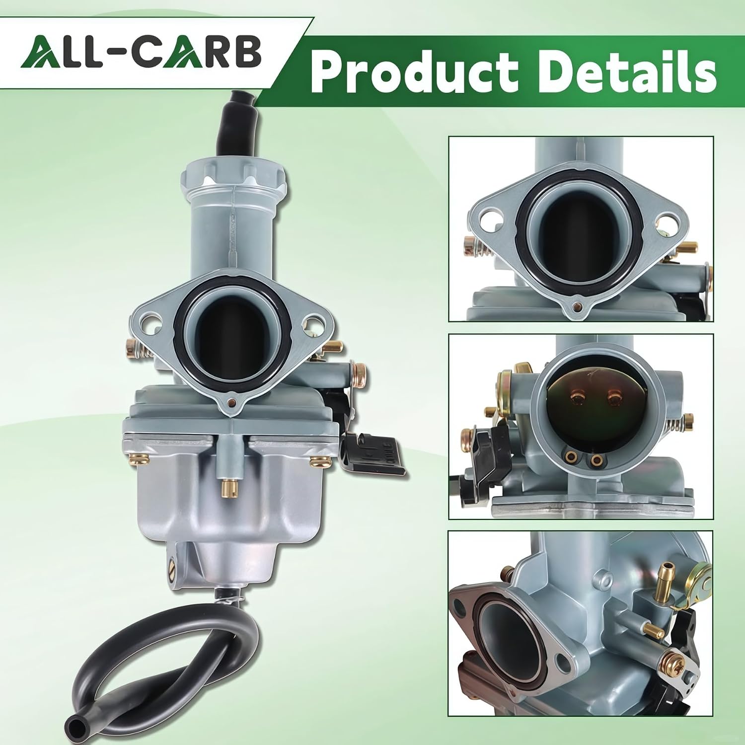 ALL-CARB Carburetor and Boot Kit Replacement for 125cc 150cc 200cc 4-stroke Go Kart