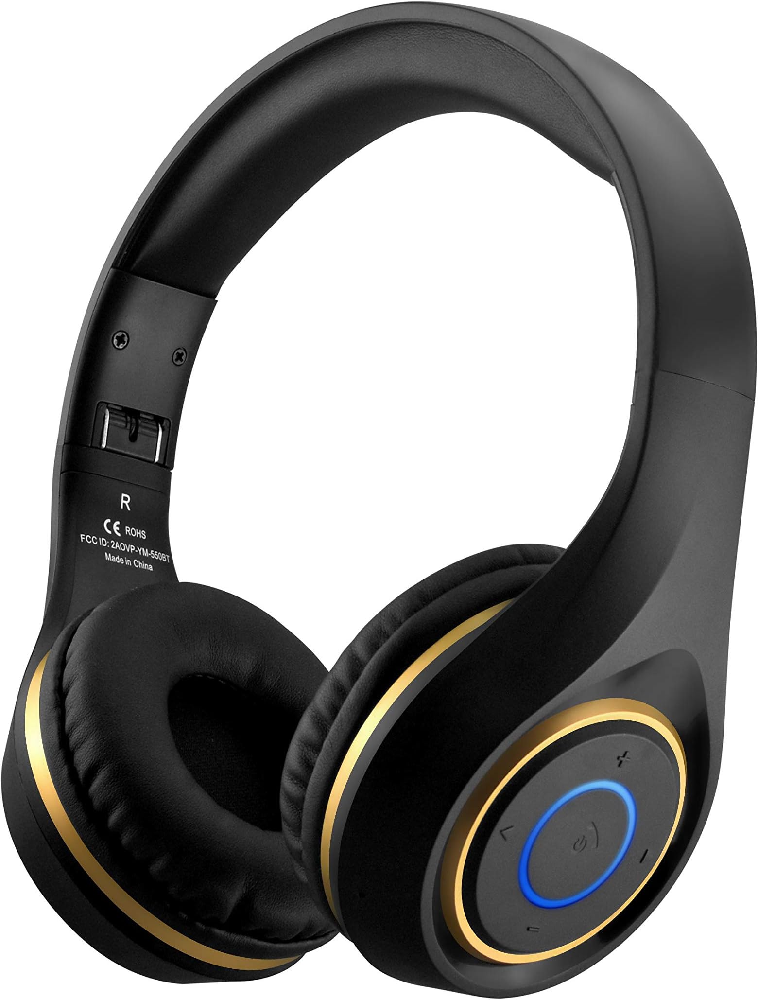 Hi Fi Stereo Foldable Portable Gym Sport Noise Cancelling Deep Bass Laptop Workout Music Kids Wireless Headphone Bluetooth Built in Volume Control Headset Over On Ear Travel Earphone with Microphone