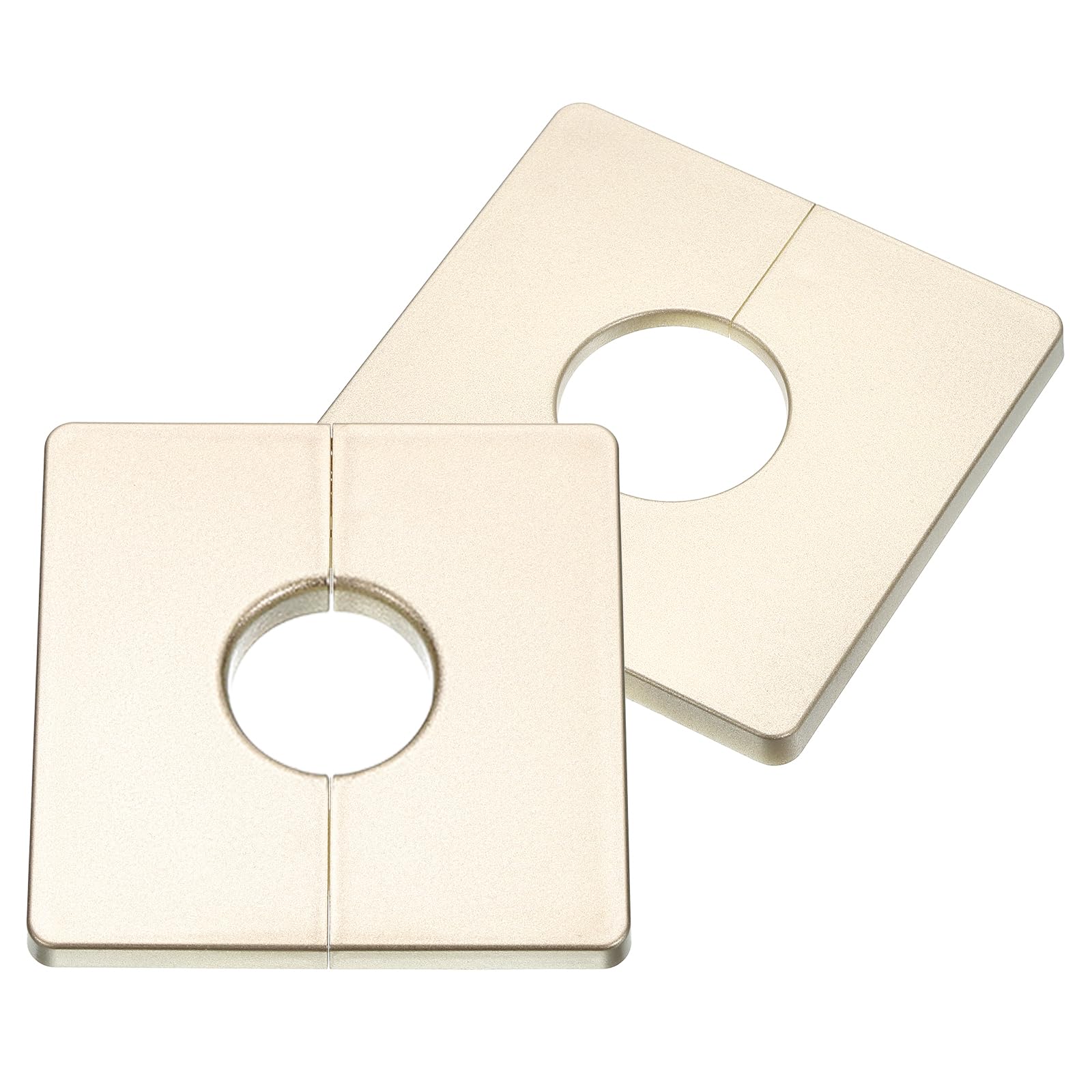Rosace carrée ABS dorée 33 mm idéale pour sublimer les tuyaux de radiateur du salon