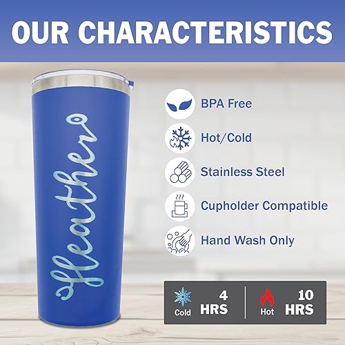 Miniatura 3 de Personalized Nurse Laser Engraved 22 oz - Laser Engraved Tumbler with Straw, Stethoscope, RN, Nurse Gift, Doctor Gift, Nurse Assistant, Heartbeat,