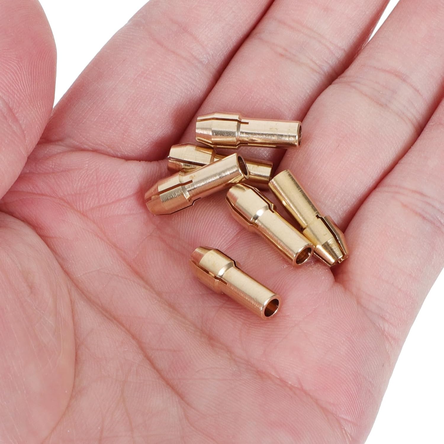 Precision Drill Chuck Collet Adapter Gold 11pcs for Rotary Tools