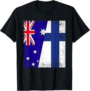 Australia Finland Half Flag Suomi Australian Finnish Roots T-Shirt