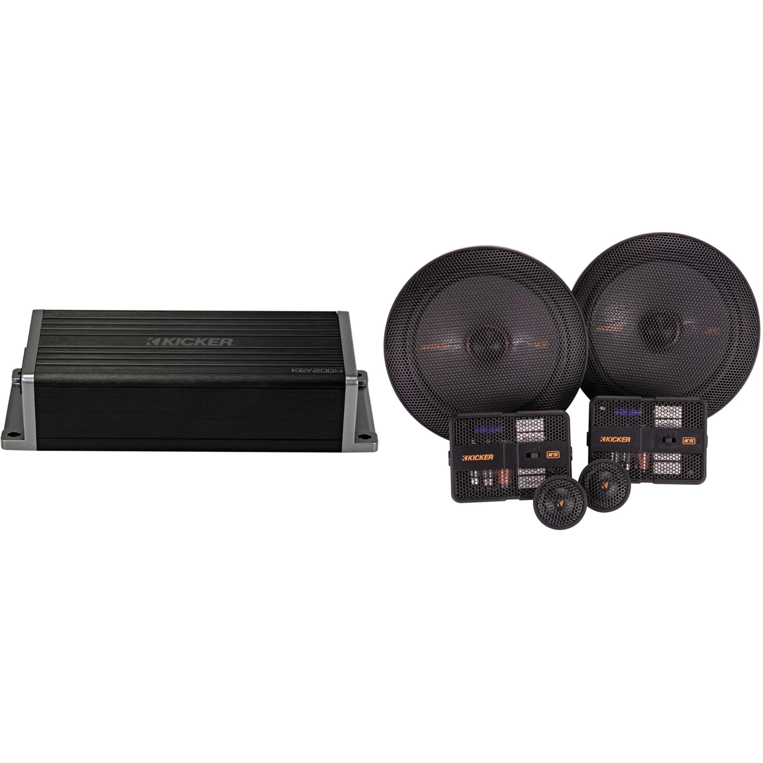 Kicker 47KEY2004 4-Channel DSP Smart Amp w/ 51KSS6704 6.75