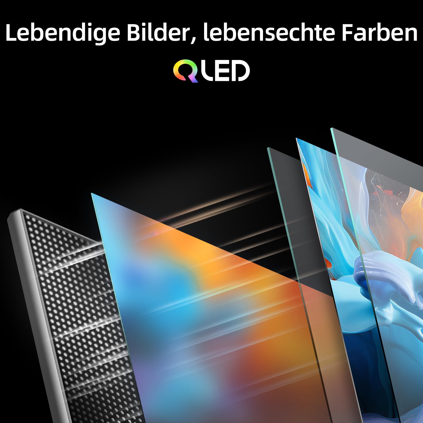 CHiQ 43 Zoll 4K UHD QLED Smart Google TV, ALLM & VRR für Spiele, MEMC | Kompatibel mit Apple AirPlay, HDR10, Sprachsteuerung, Ultra-dünnes Metal-Design, Dolby Audio, 2.4G/5G WLAN, U43QST