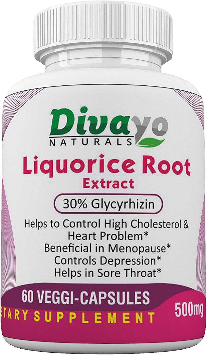 Liquorice Root Extract 30 Glycyrhizin 60 Capsules Veggie