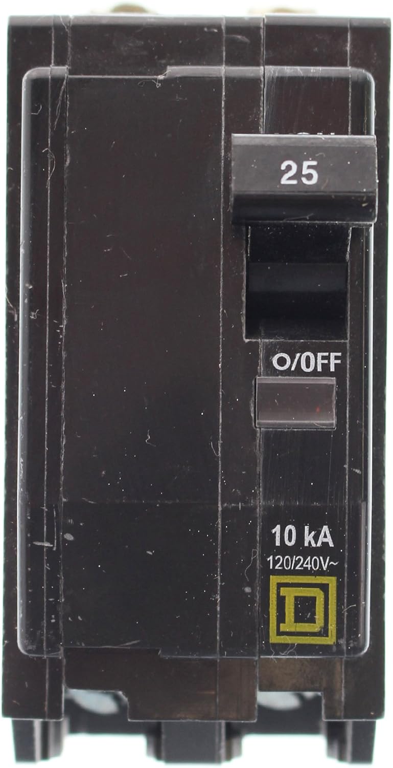 SCHNEIDER ELECTRIC Miniature 120/240-Volt 25-Amp QOB225 Molded Case Circuit Breaker 600V 60A
