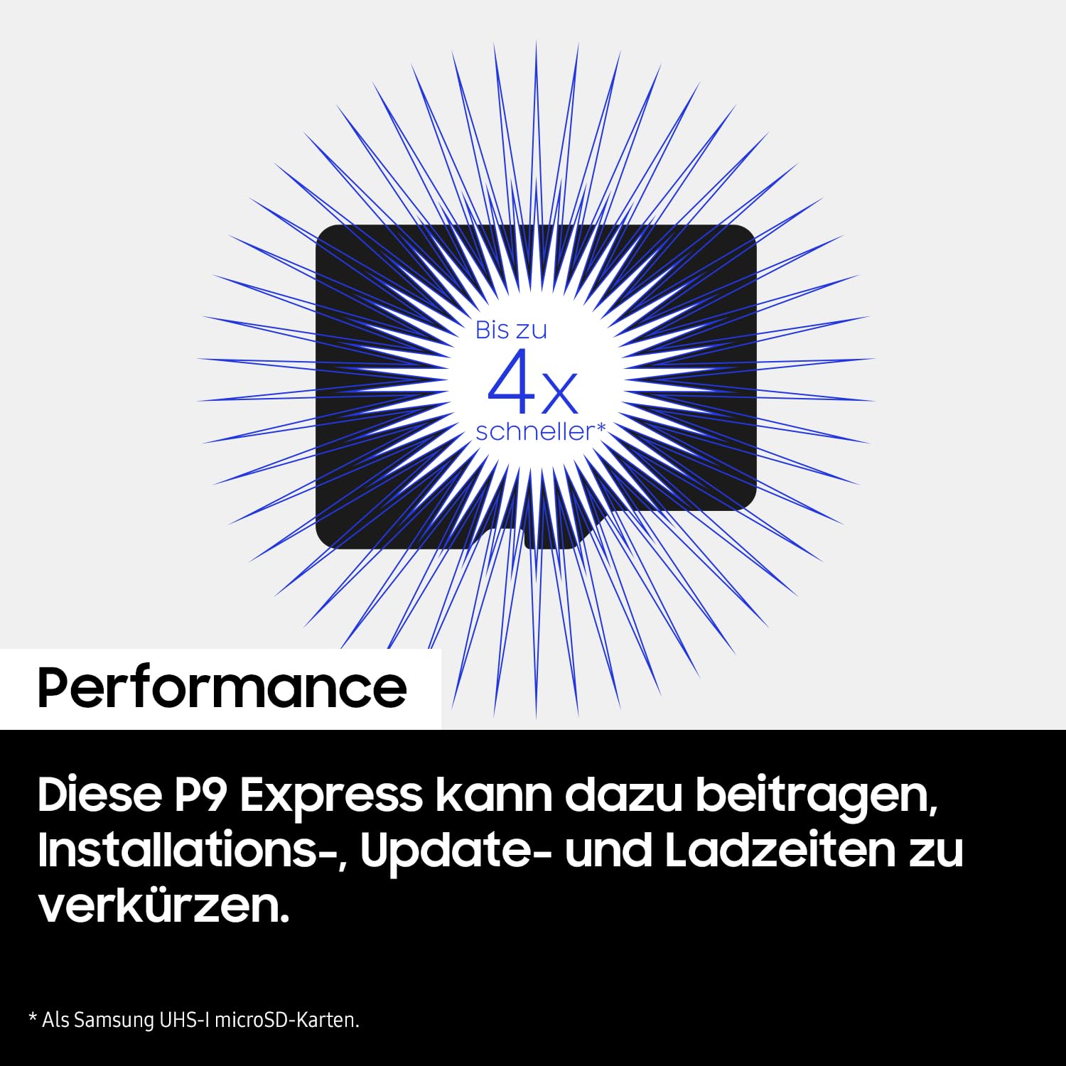 Samsung P9 Express microSD Express 256 GB, High-Speed Gaming Speicherkarte für Nintendo Switch 2, bis 800 MB/s Lesen, bis 200 MB/s Schreiben, Für 4K UHD Video, Konsolen und Kameras, MB-MK256T/WW