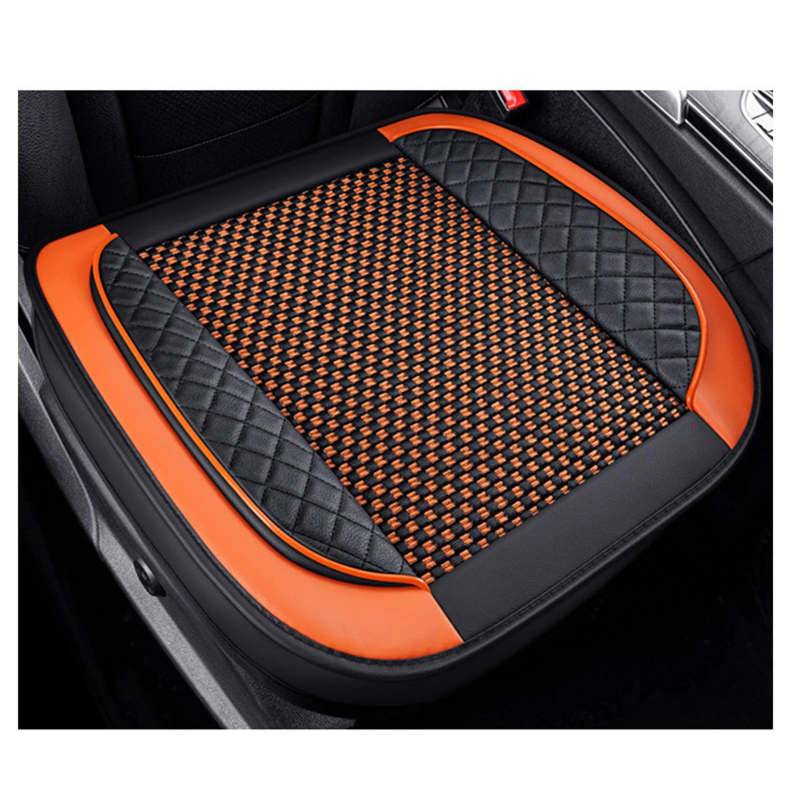 MLUQPEZUZ Car Seat Cover, for Ford F150 Ranger Explorer Foucs MK2 MK3 MK4 Breathable Leather Interior Protector Cushion Anti-Slip Padded Mat Backless Breathable Pad,B