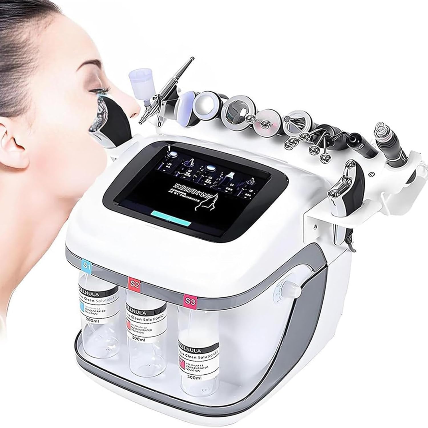 Système facial hydro avec lifting RF et thérapie froide pour un nettoyage de peau en profondeur