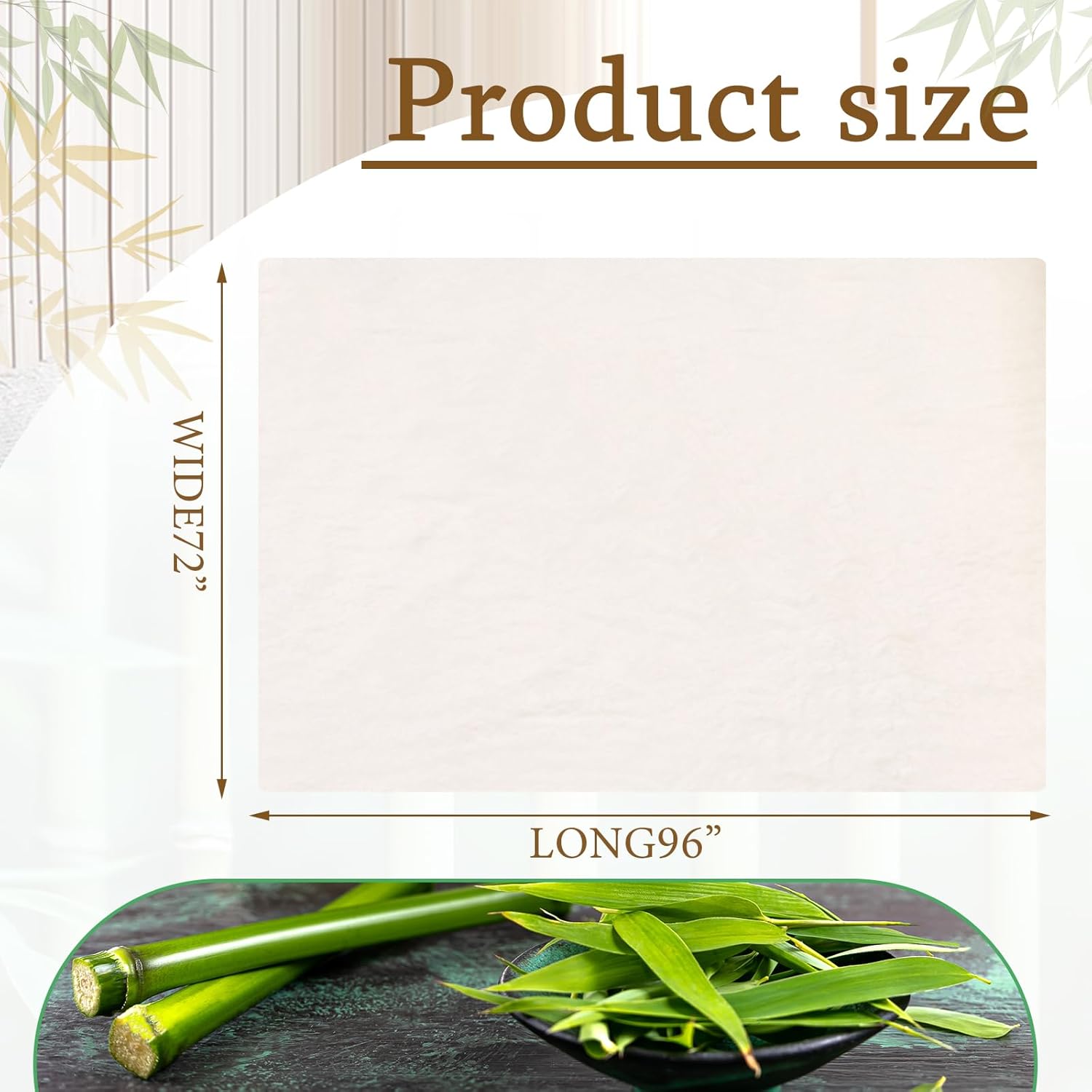 Gilprop 71 x 90 in Bamboo Batting for Quilting with Scrim Needle Punched Light Weight Natural for Quilts Sewing Craft Wearable Art