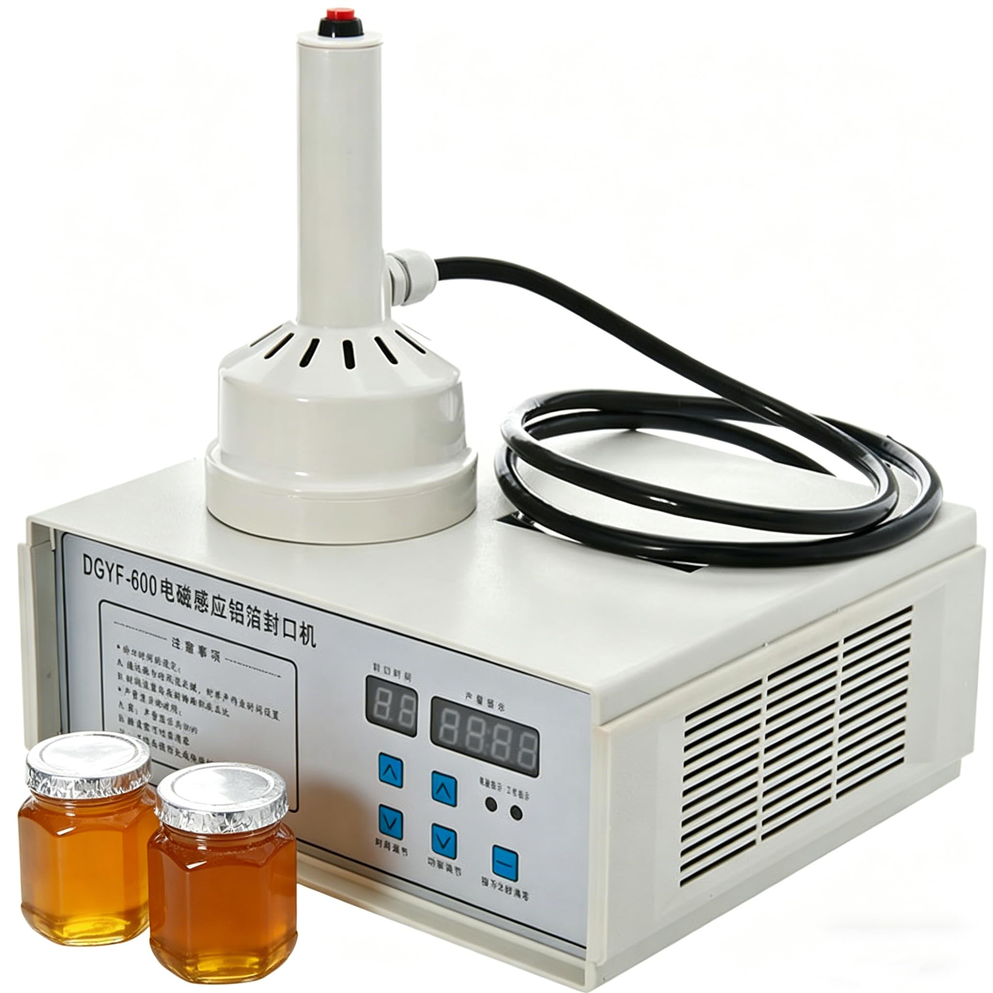 Machine De Scellage Par Induction électromagnétique 20-130 Mm, Scelleuse Sous Vide électrique, En Papier D'aluminium Avec Mémoire De Mise Hors Tension Et Protection Contre La Surchauffe