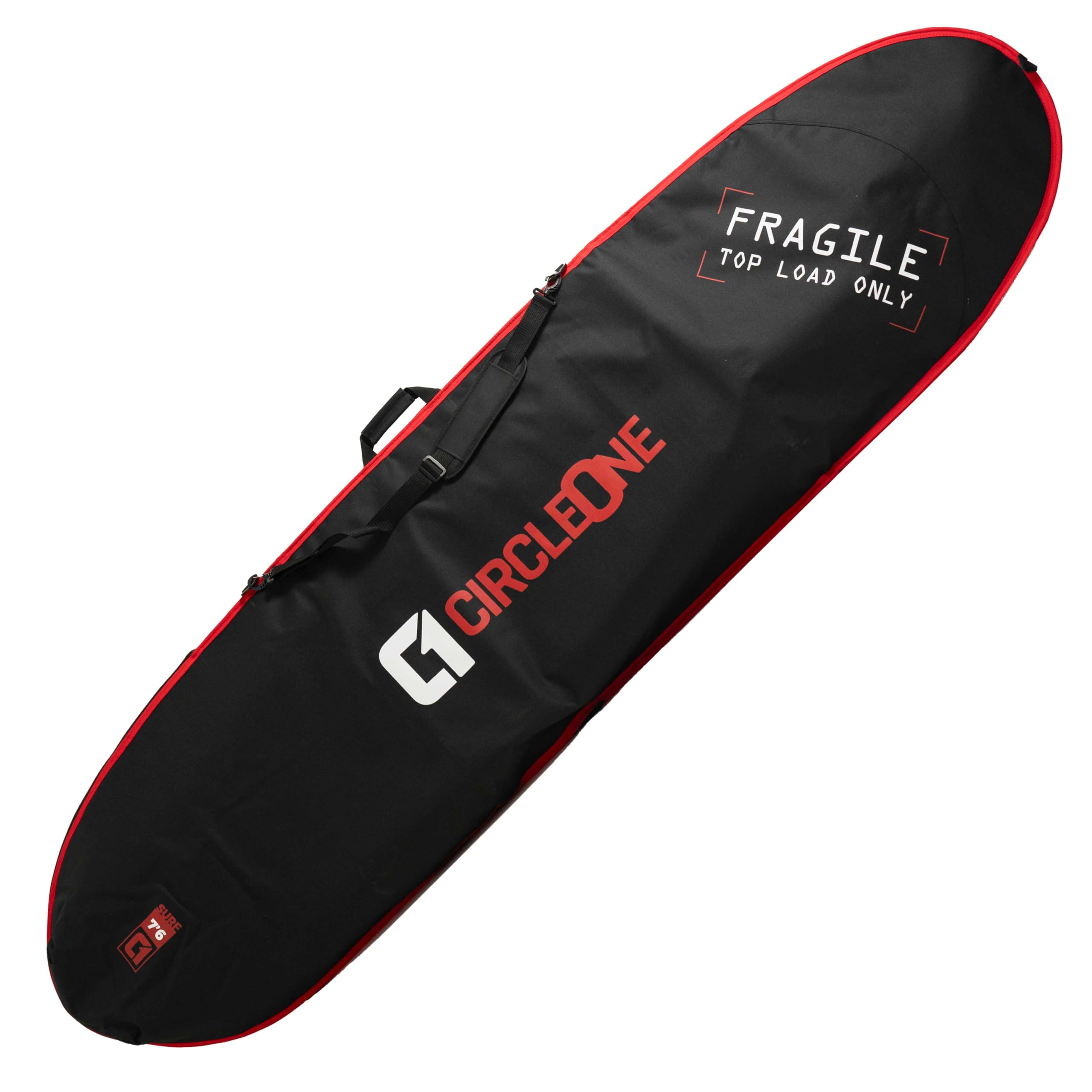 Circle One Surfboard Travel Bag โ Single Board Padded Carry Bag, Red, 7ft