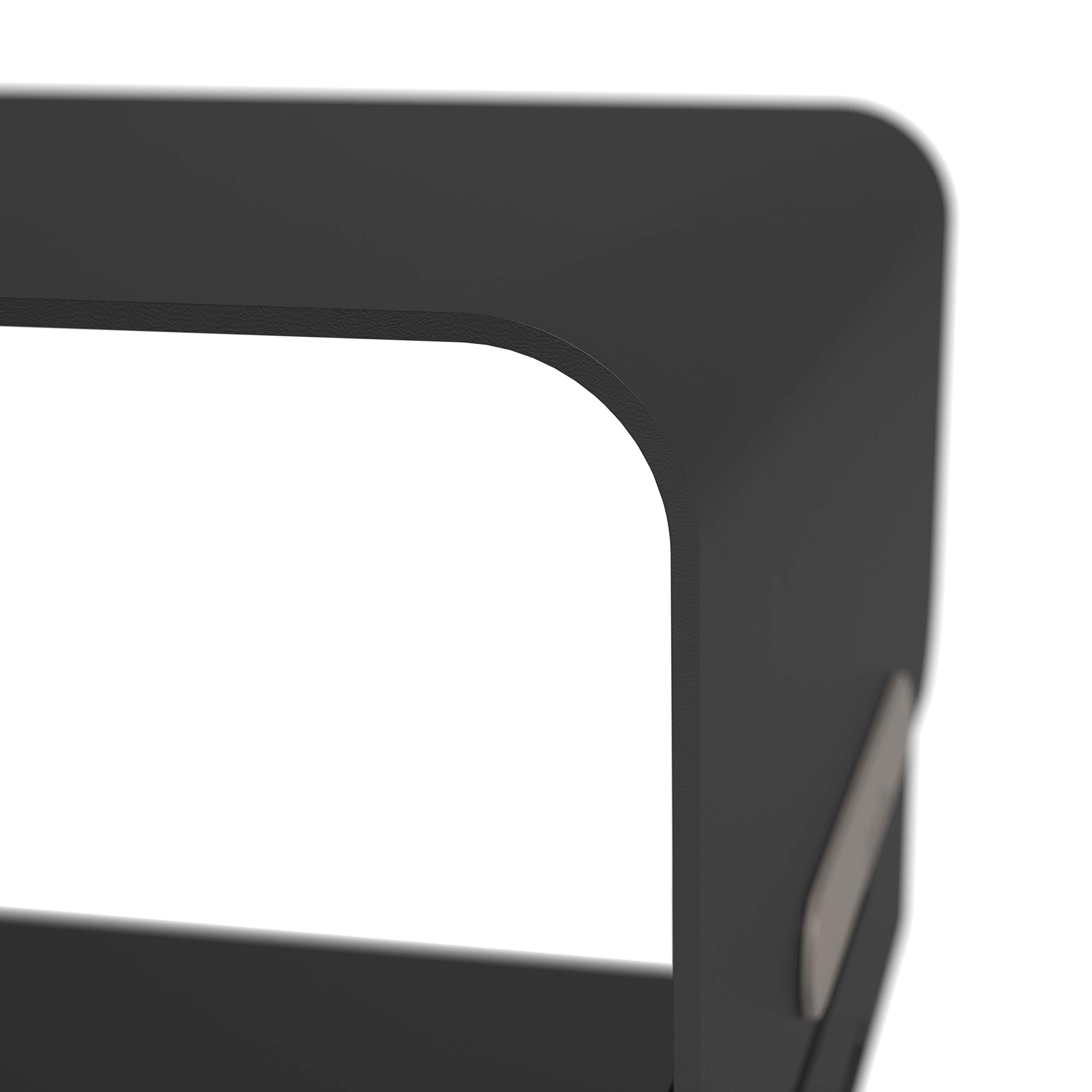 Dataflex Bento® Rialzo Monitor - Regolabile 123 Nero - Supporto per monitor con 3 regolazioni in altezza, fino a 20 kg, robusto e privo di graffi, perfetto con la cassetta porta oggetti Bento®