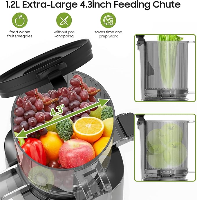 Extractor de Jugos Prensado en Frío Boca Ancha 110V 150W miniatura 3