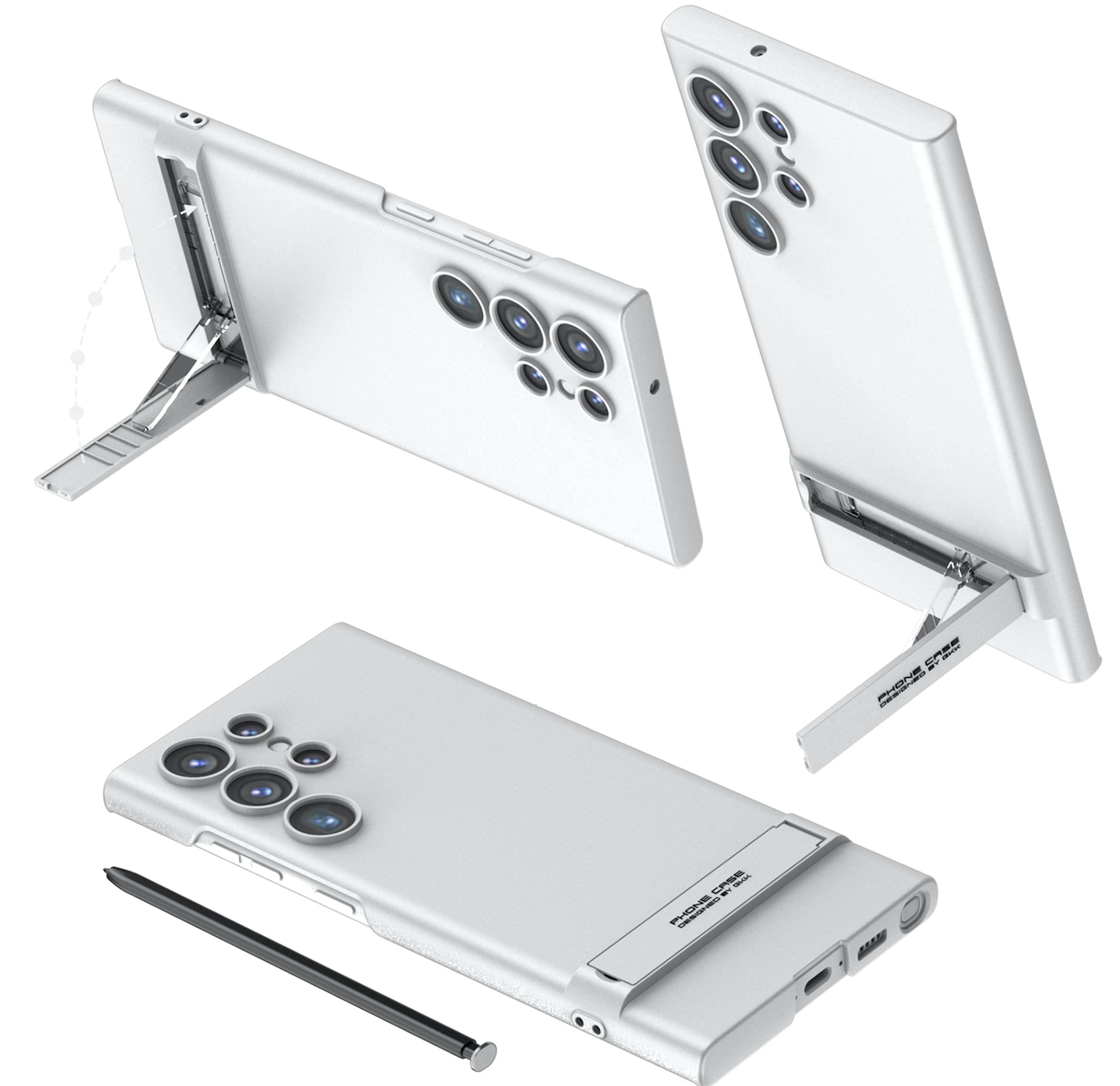 BOUNCEBACK Slim Matte Case Cover with Kick Stand for Samsung Galaxy S23 Ultra 5G - (Silver | Polycarbonate) (B0C4Z34X7H) Amazon Price History, Amazon Price Tracker