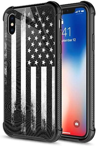 Funda para iPhone Xs Max, de cristal templado 9H para iPhone Xs Max, diseño a prueba de golpes, antirrayones, para Apple iPhone Xs Max de 6.5